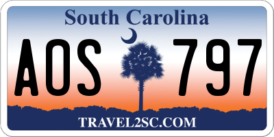 SC license plate AOS797