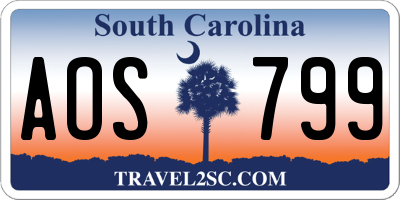 SC license plate AOS799