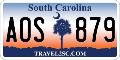 SC license plate AOS879