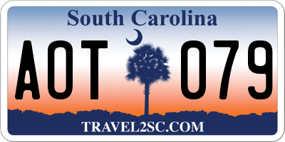 SC license plate AOT079