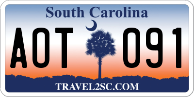 SC license plate AOT091