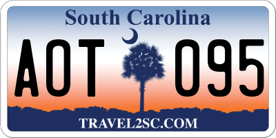SC license plate AOT095