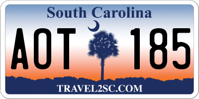 SC license plate AOT185