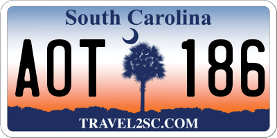 SC license plate AOT186