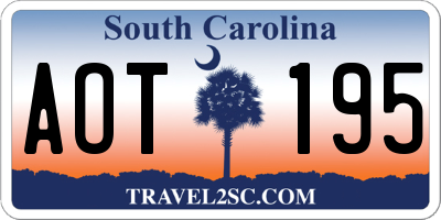 SC license plate AOT195