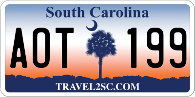 SC license plate AOT199