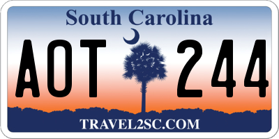 SC license plate AOT244