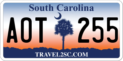 SC license plate AOT255