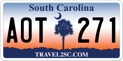 SC license plate AOT271