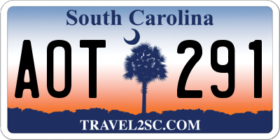 SC license plate AOT291