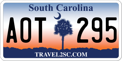 SC license plate AOT295