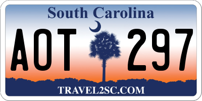 SC license plate AOT297
