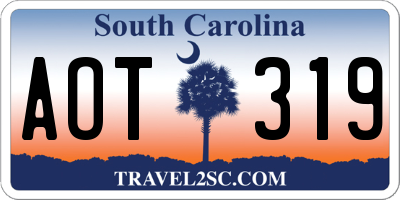SC license plate AOT319