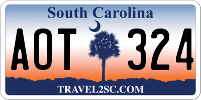 SC license plate AOT324