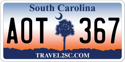 SC license plate AOT367