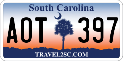 SC license plate AOT397