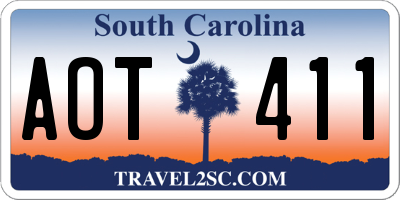 SC license plate AOT411