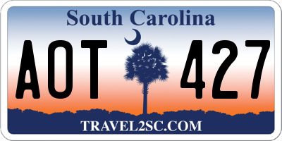 SC license plate AOT427