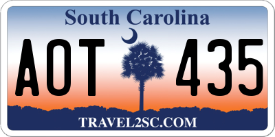 SC license plate AOT435