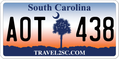 SC license plate AOT438