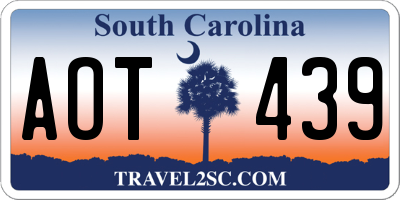SC license plate AOT439