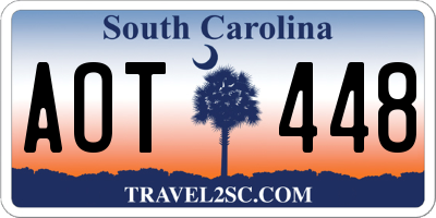 SC license plate AOT448