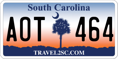 SC license plate AOT464