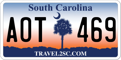 SC license plate AOT469