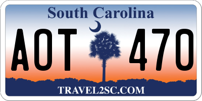 SC license plate AOT470