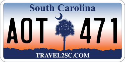SC license plate AOT471