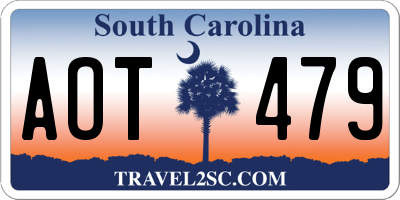 SC license plate AOT479