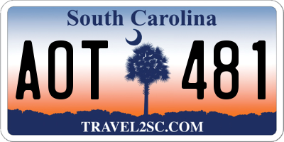 SC license plate AOT481