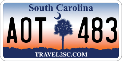 SC license plate AOT483