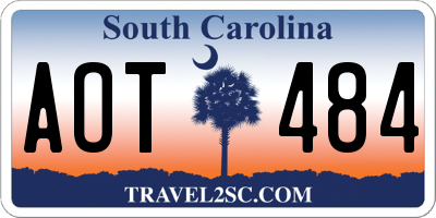 SC license plate AOT484