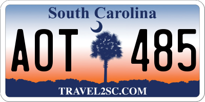 SC license plate AOT485