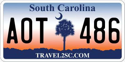 SC license plate AOT486
