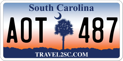 SC license plate AOT487