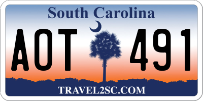 SC license plate AOT491