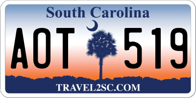 SC license plate AOT519