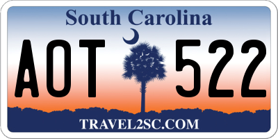 SC license plate AOT522