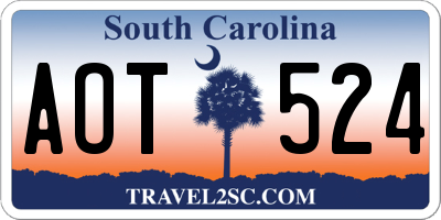 SC license plate AOT524
