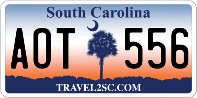 SC license plate AOT556
