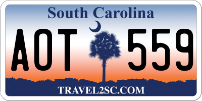 SC license plate AOT559