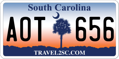 SC license plate AOT656