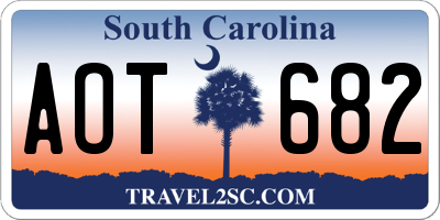 SC license plate AOT682
