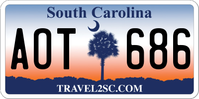 SC license plate AOT686