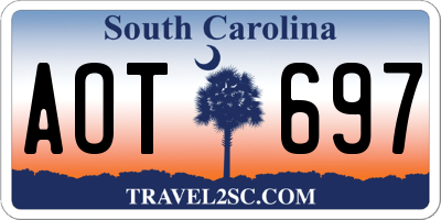 SC license plate AOT697