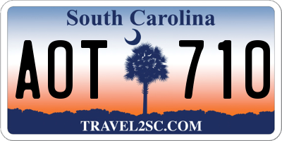 SC license plate AOT710