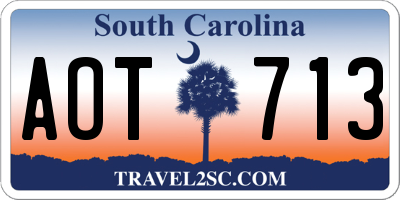 SC license plate AOT713