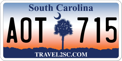 SC license plate AOT715